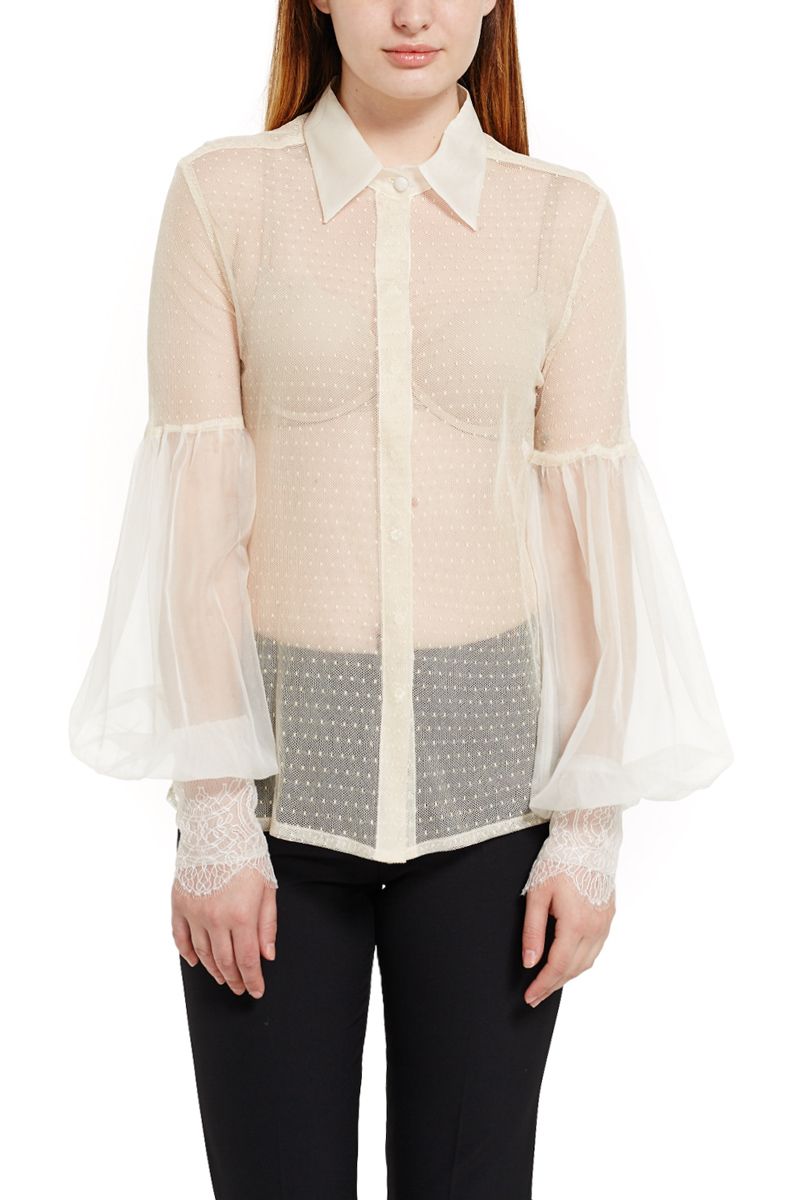 Silk Blouse with Embroidery