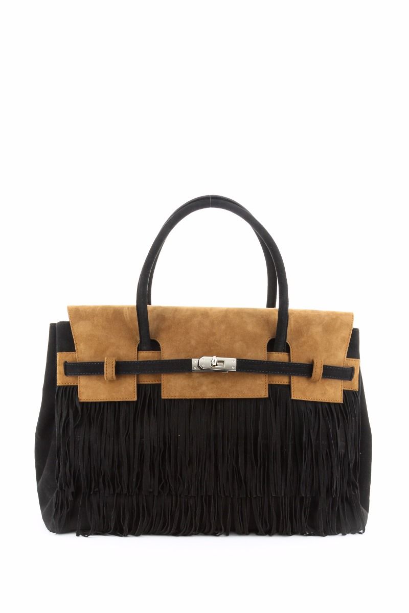 Hippie Chic Large Two Tone Fringe Bag