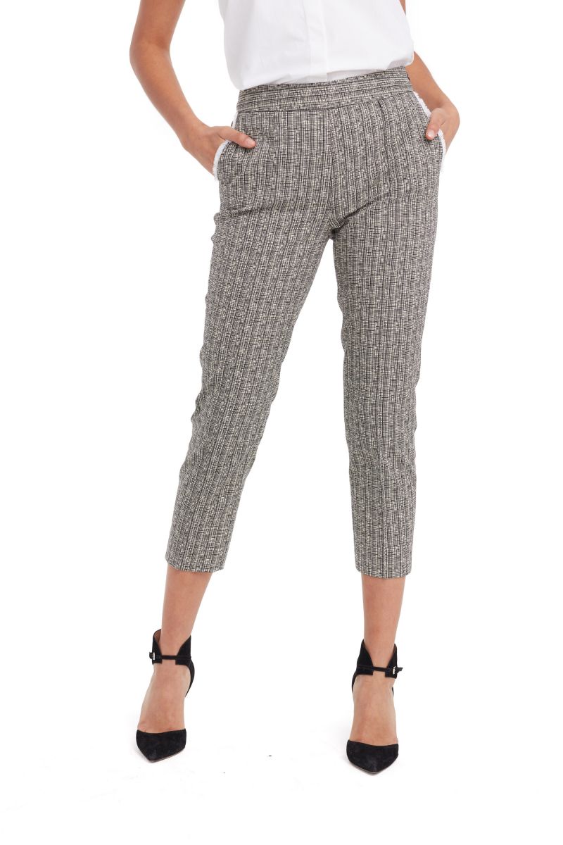 Cropped Cotton-Blend Pants