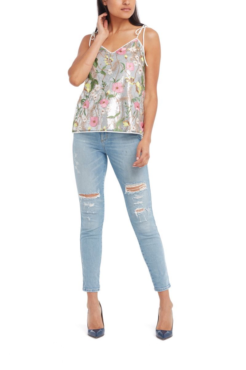 Floral Sequin Top 