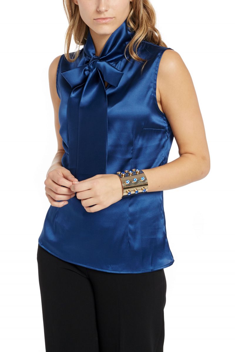 Sleeveless Silk Top