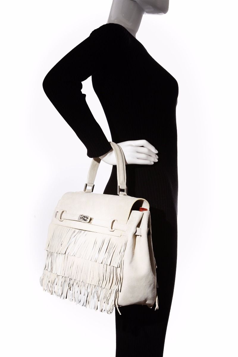 Hippie Chic Medium Fringe Bag with Top Handle