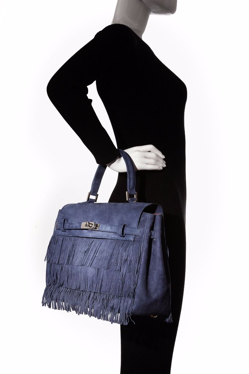 Hippie Chic Medium Fringe Bag with Top Handle