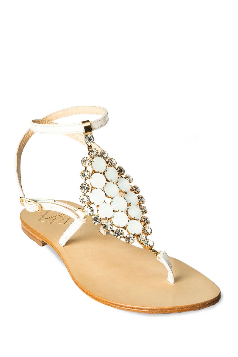 Crystal Embellished Sandal with Ankle Strap