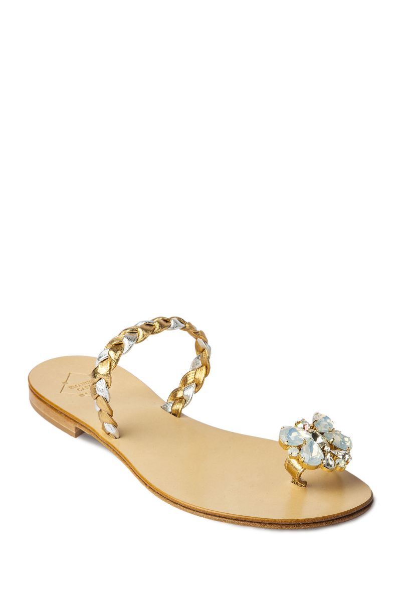 Crystal Embellished Sandal with Butterfly